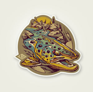 Localwaters Cranberry River Sticker Fly Fishing Decal West Virginia -  Localwaters