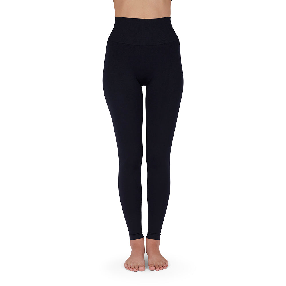 Extra Strong Compression Stirrup Leggings with Tummy Control Black