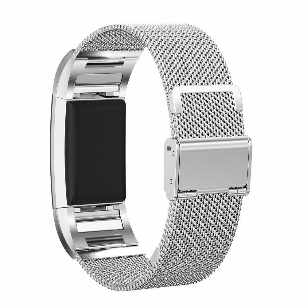 blok Maxim het doel TrendX.nl - Fitbit Charge 2 Milanese Horloge Bandje met Stalen Sluiting - L  - Zilver | Trendx
