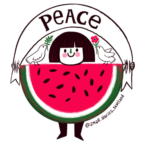 Peace / Ceasefire Now / Watermelon