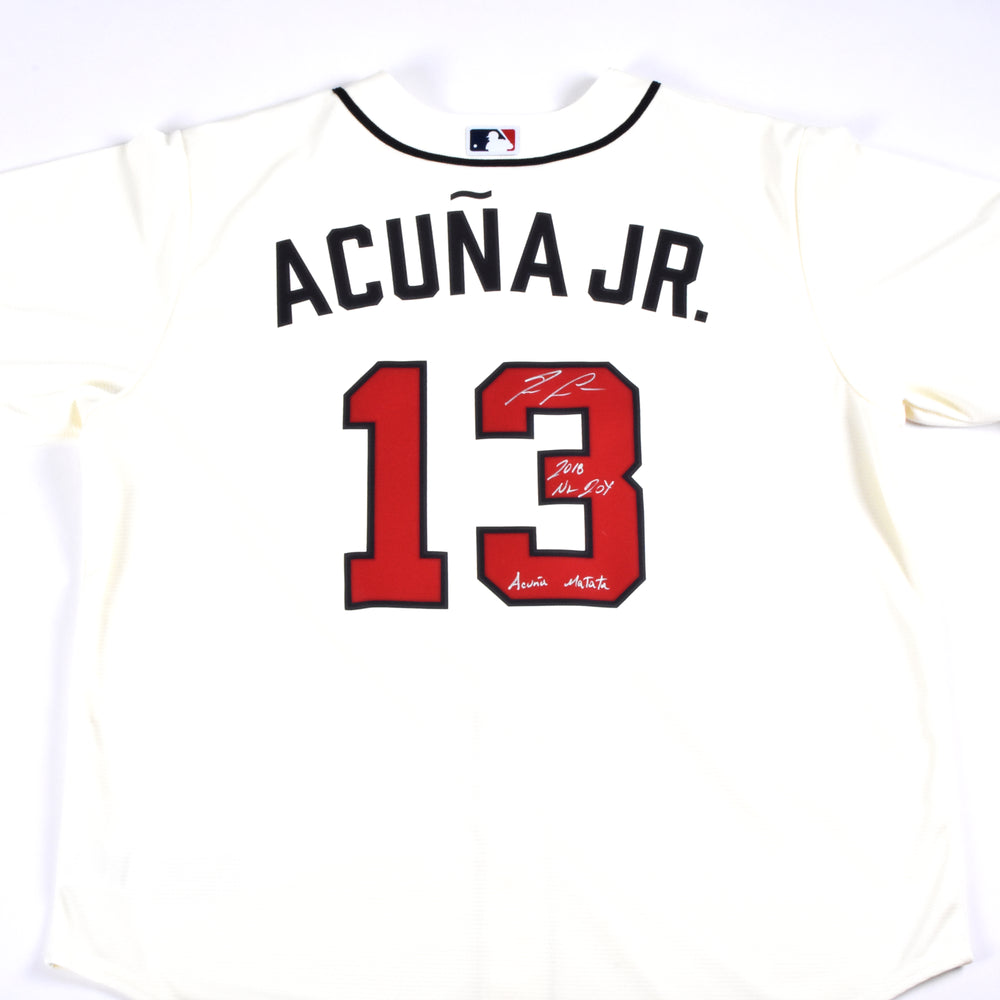 acuna signed jersey