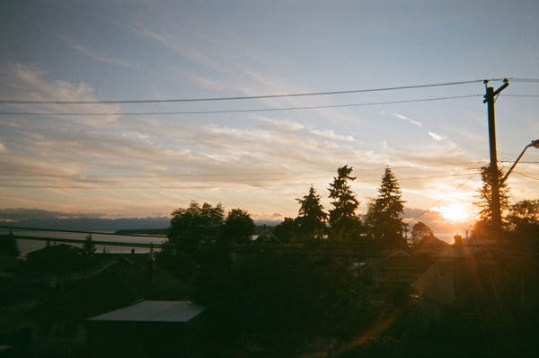 Sunset over Townsite, Powell River