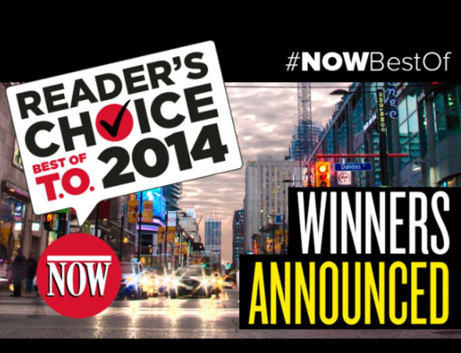 Now Toronto  Readers Choice - 2014 - Winners Announced