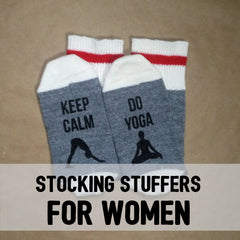 Keep Calm Do Yoga Socks with Stocking Stuffers for Women