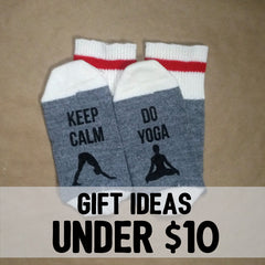Gift Ideas Under $10 with Pair of Socks Keep Calm Do Yoga