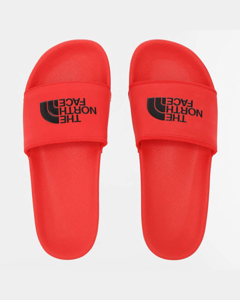 north face sliders red