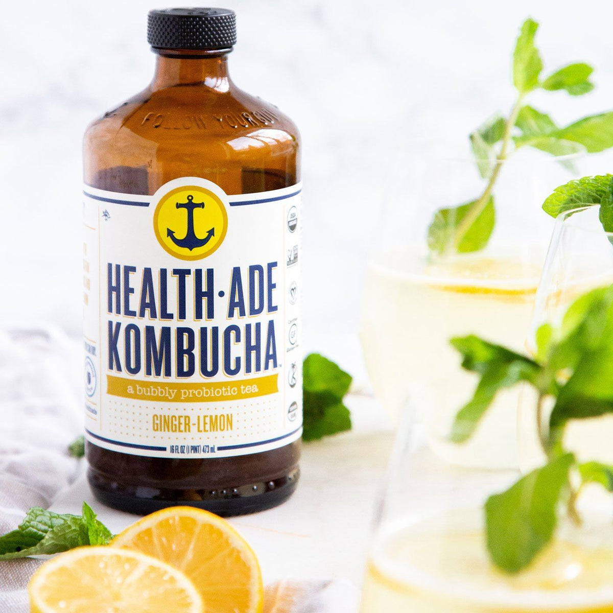 Wholesale Ginger-Lemon Kombucha - 12 Pack