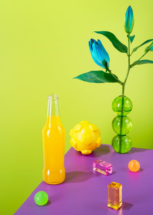 Flat Neon Yellow Vinyl Backdrop for Product & Food Photography