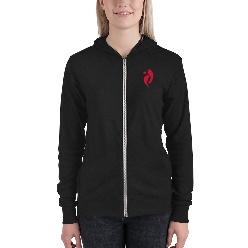 Unisex Lightweight Zip-hoodie - Nia Swish Black – NiaWear