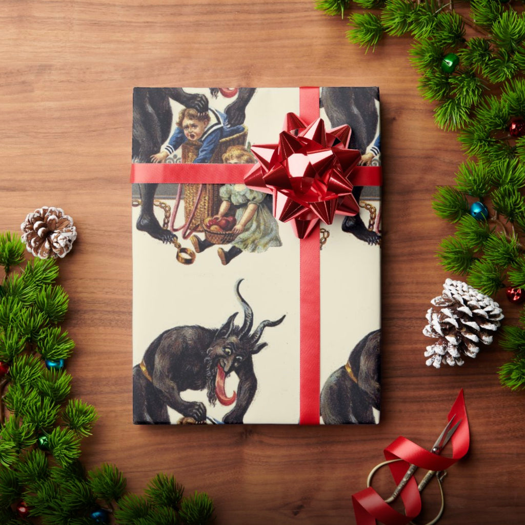 Heads Lifestyle's 2023 Highly Curated Holiday Gift Guide: Krampus Wrapping Paper