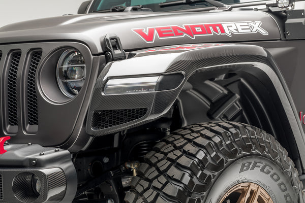 Jeep JL-JX Edition Aero Carbon Fiber Front Fenders - Vorsteiner Offroad