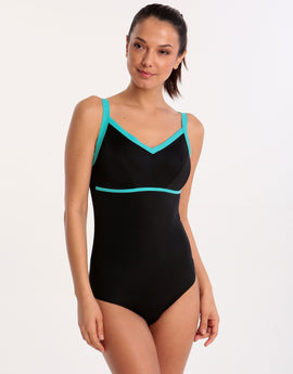 ladies longer length swimsuits