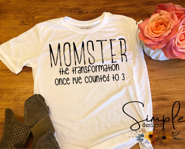 Momster T Shirt Mama Tee Mom Life Shirt Simple Designs And More