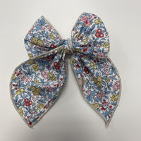 Classic Pinwheel Bow-Hair Accessories-Sparkling Lilac, LLC-White Floral-bluebird baby & kids