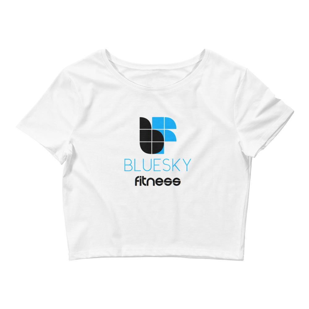 BlueSky Fitness Crop Tee - White