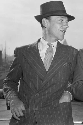 Fred Astair pairs his OCBD with a pinstripe suit