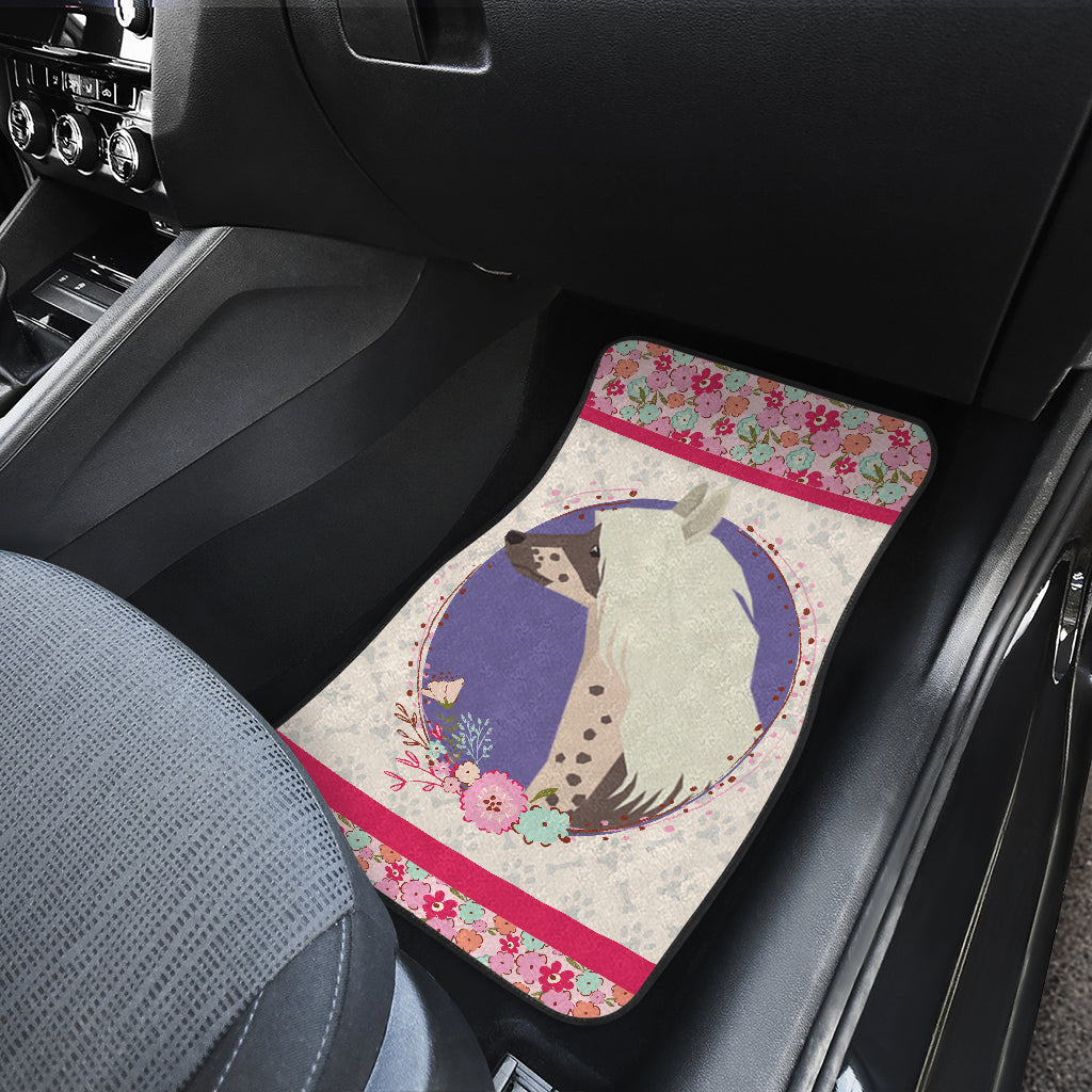 Chinese Crested Dog Car Floor Mats Pt10220 Pink Floral Car Floor