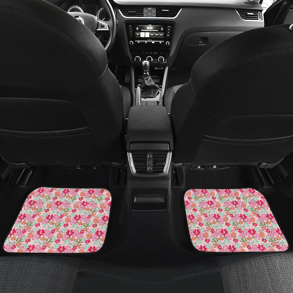 Chinese Crested Dog Car Floor Mats Pt10220 Pink Floral Car Floor