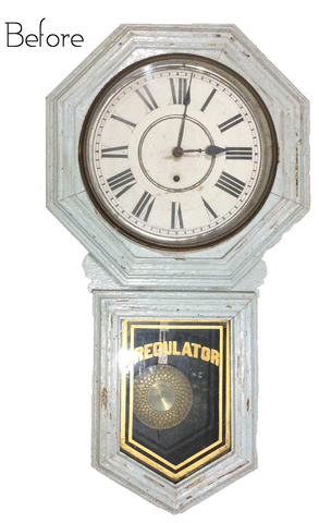 HUGE Antique SESSIONS "SILENT" Wall Clock | eXibit collection