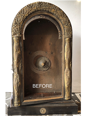 Antique Seikosha Cathedral Battery Mantel Clock | eXibit collection