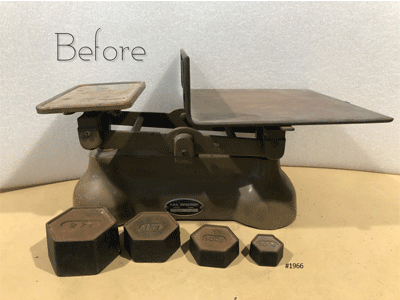 Vintage Cast Iron Counter Kitchen Scale | eXibit collection