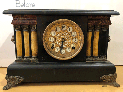 Antique Sessions USA Battery Mantel Clock | eXibit collection