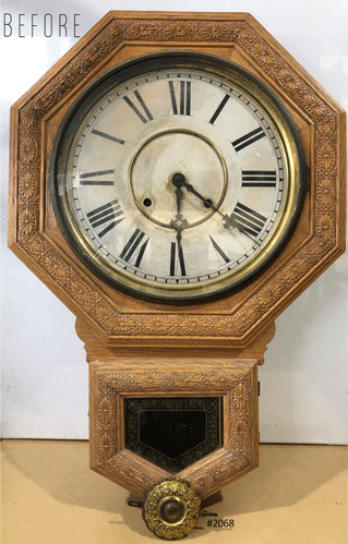 Antique HUGE Welch Regulator Wall Clock | eXibit collection