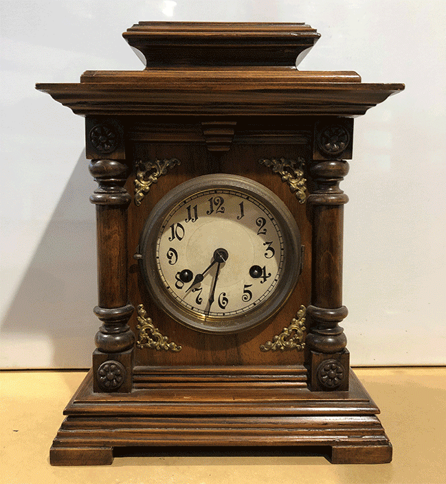Antique JUNGHANS Hammer on Coil Chime Mantel Clock | eXibit collection