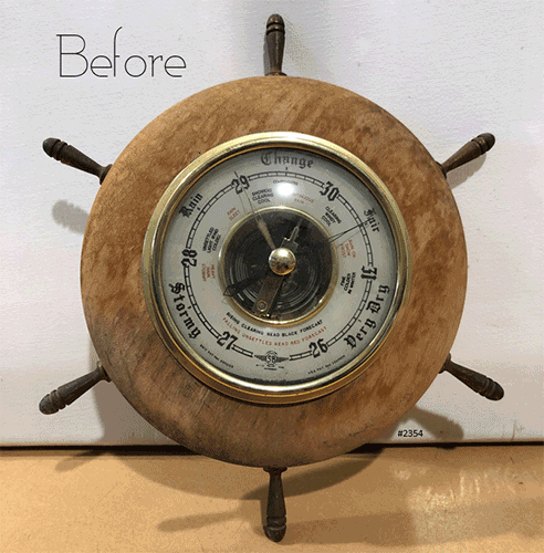 Vintage Ships Wheel Wall Barometer | eXibit collection