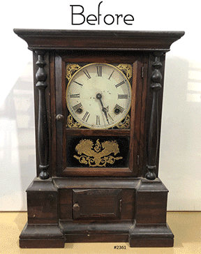 Antique Atkins Clock Co. Hammer on Coil Chime Mantel Clock | eXibit collection