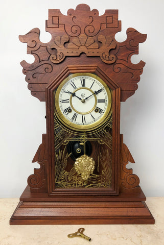 Antique WATERBURY U.S.A Cottage Mantel Clock | eXibit collection