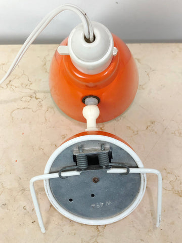 Vintage ORANGE Retro Bedside Clamp on Lamp | eXibit collection