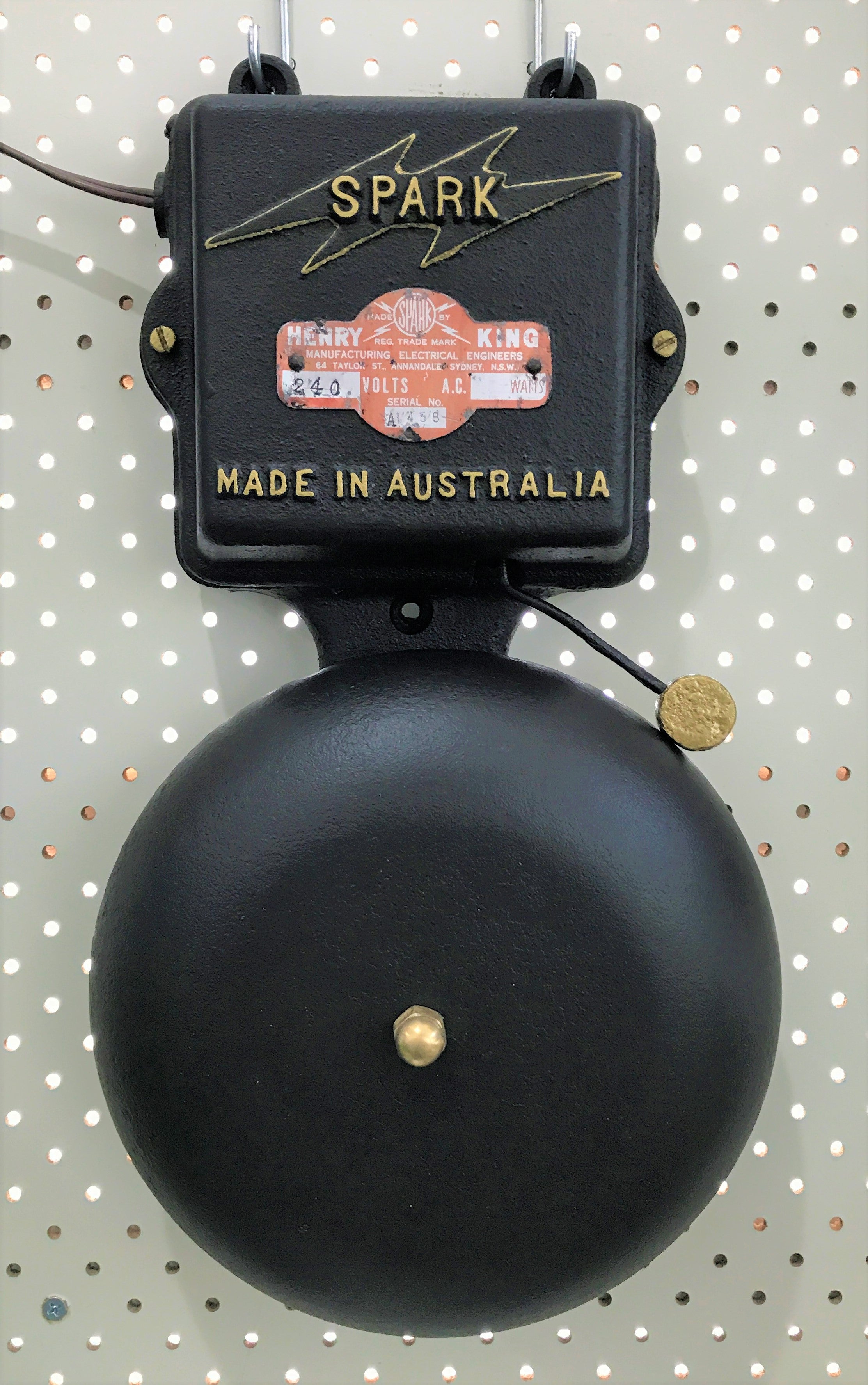 Vintage Spark Cast Iron Alarm Bell | eXibit collection