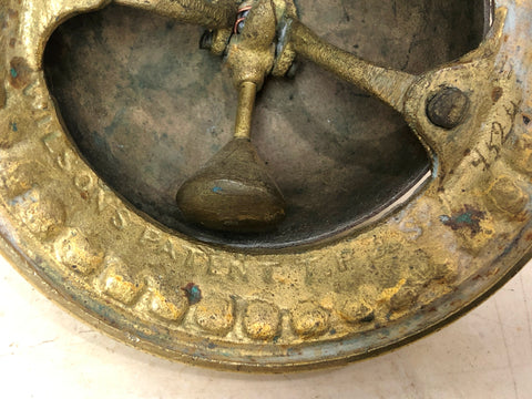 Antique WILSONS Brass Counter Desk Service Bell | eXibit collection