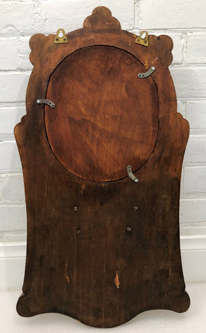 Vintage Wooden Hallway Mirror with Shelf | eXibit collection