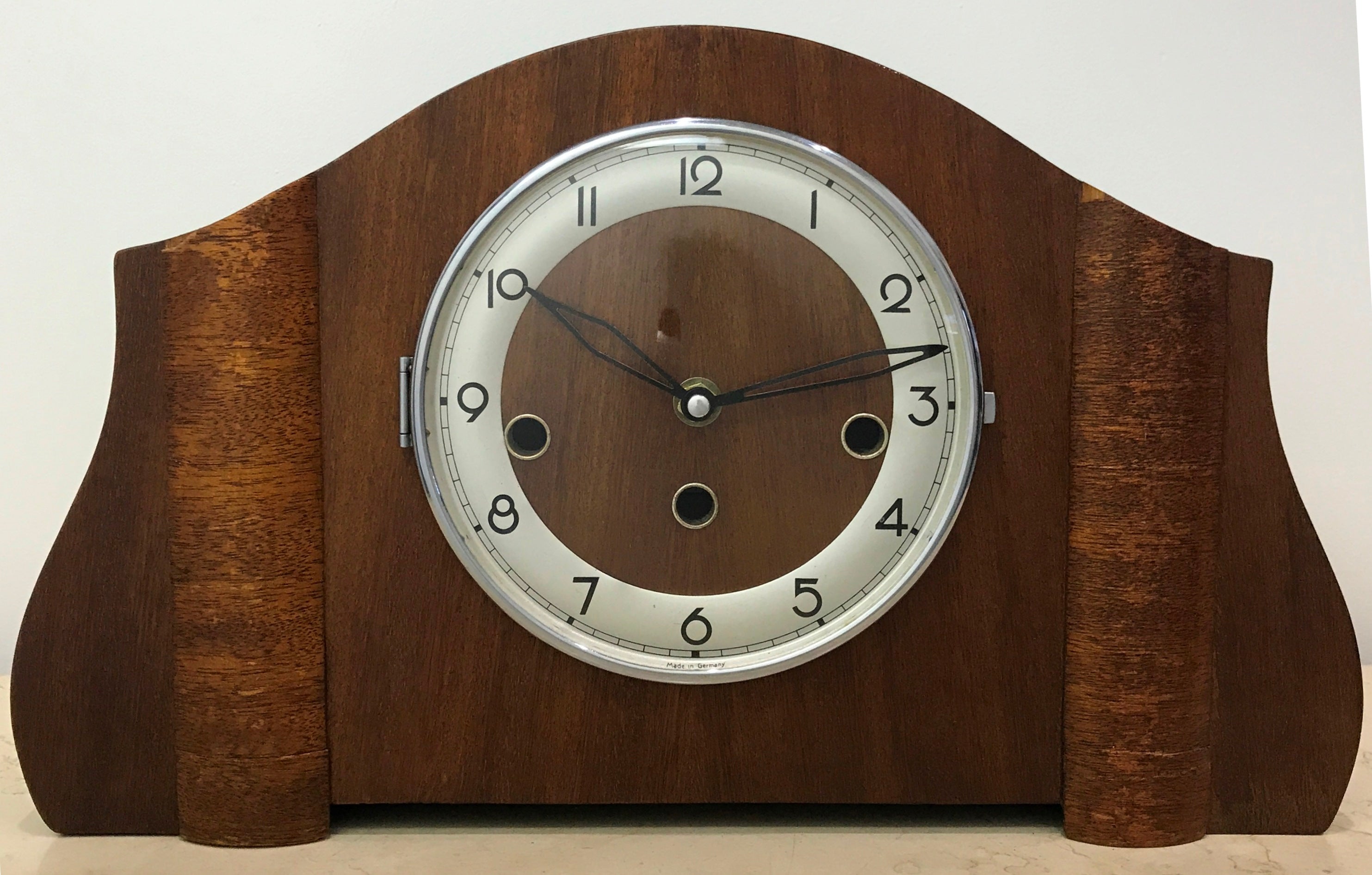 Vintage Original German Battery Mantel Clock | eXibit collection