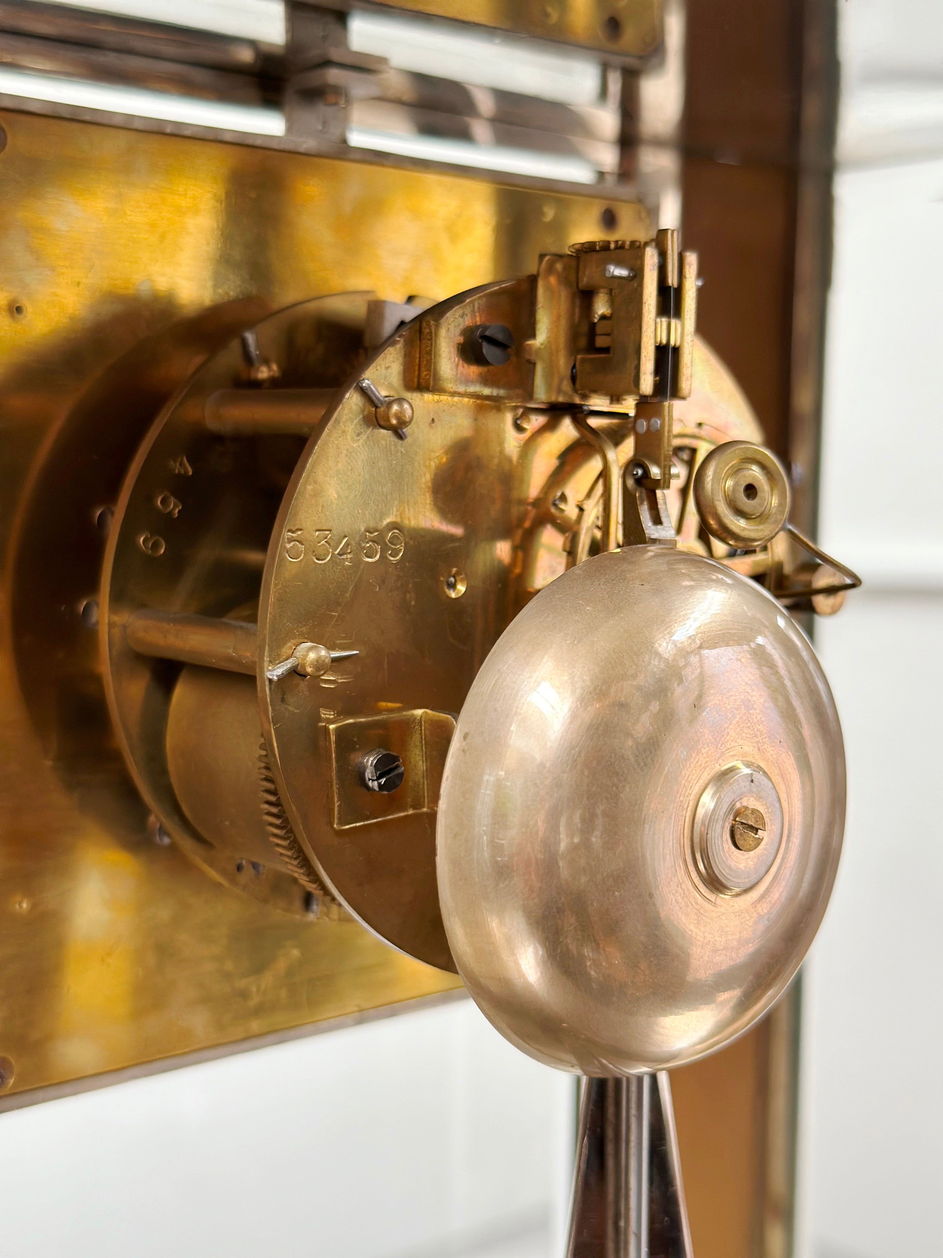 Vintage Art Deco Alabaster Bell Chime Mantel Clock | Adelaide Clocks