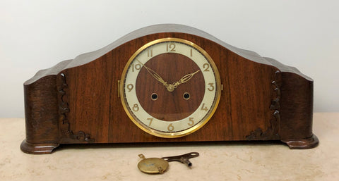 Vintage German Bim Bam Chime Mantel Clock | eXibit collection
