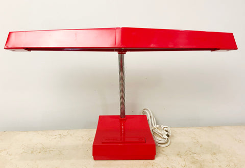 Vintage NORAX Retro Red Desk Table Lamp | eXibit collection