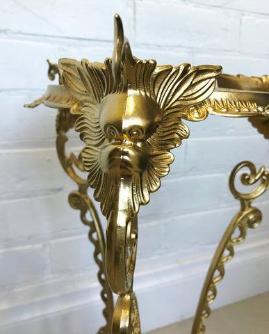 Antique Jardiniere Ornate Brass Plant Stand Table | eXibit collection