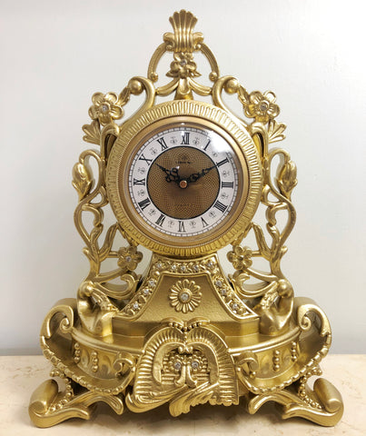 Vintage Ormolu LISHENG Quartz Mantel Clock | eXibit collection