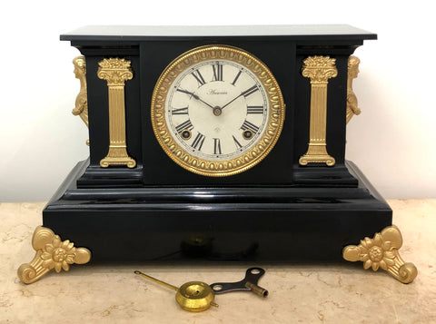 Antique Cast Iron Ansonia Mantel Clock | exibit collection