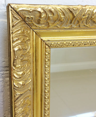 Original Vintage Ornate Gold Rectangle Mirror | eXibit collection