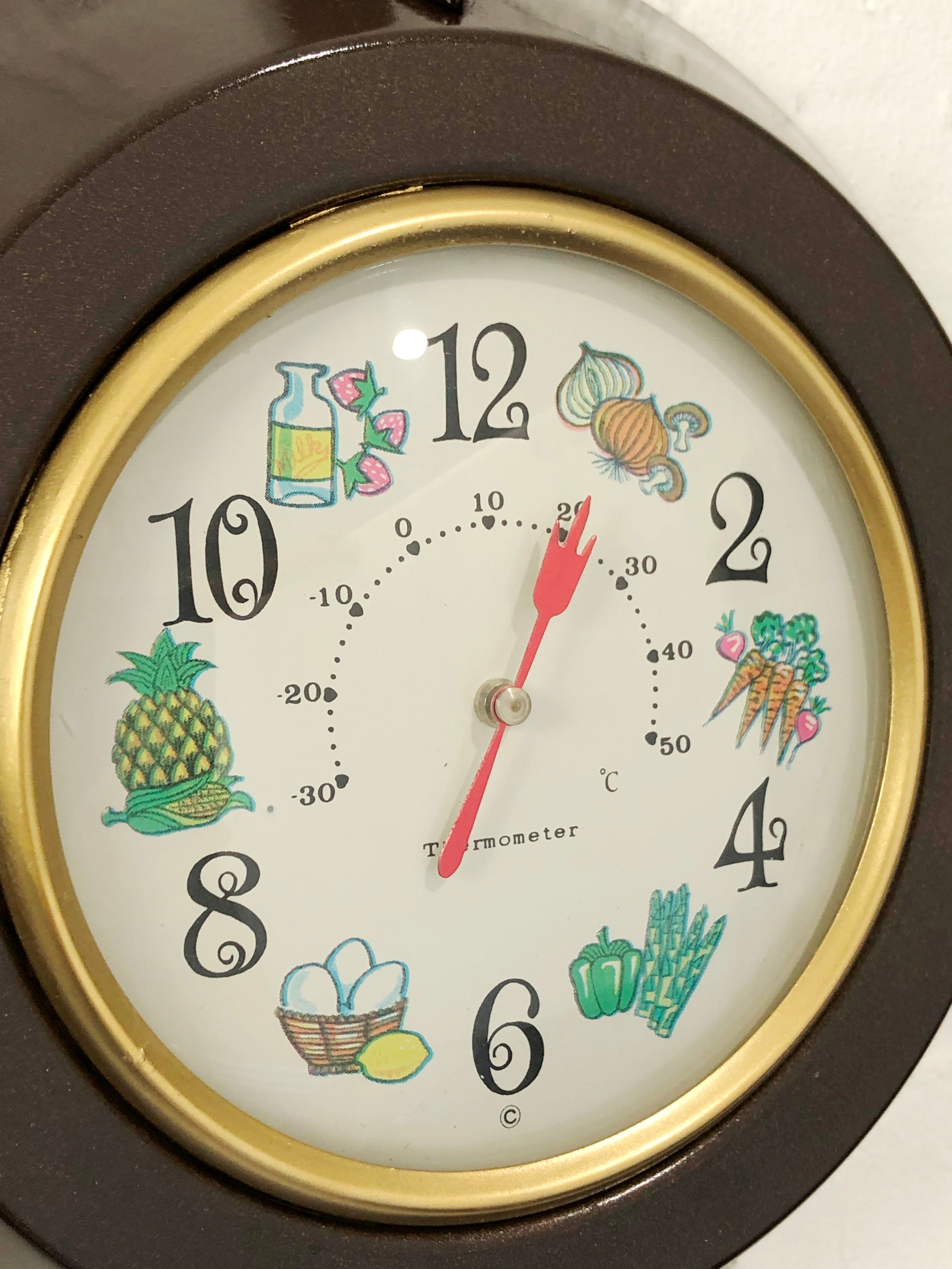 Vintage Kitchen Frying Pan Wall Thermometer | Adelaide Clocks