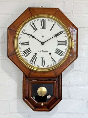 Antique Seth Thomas Hammer on Coil Chime Wall Clock | eXibit collection
