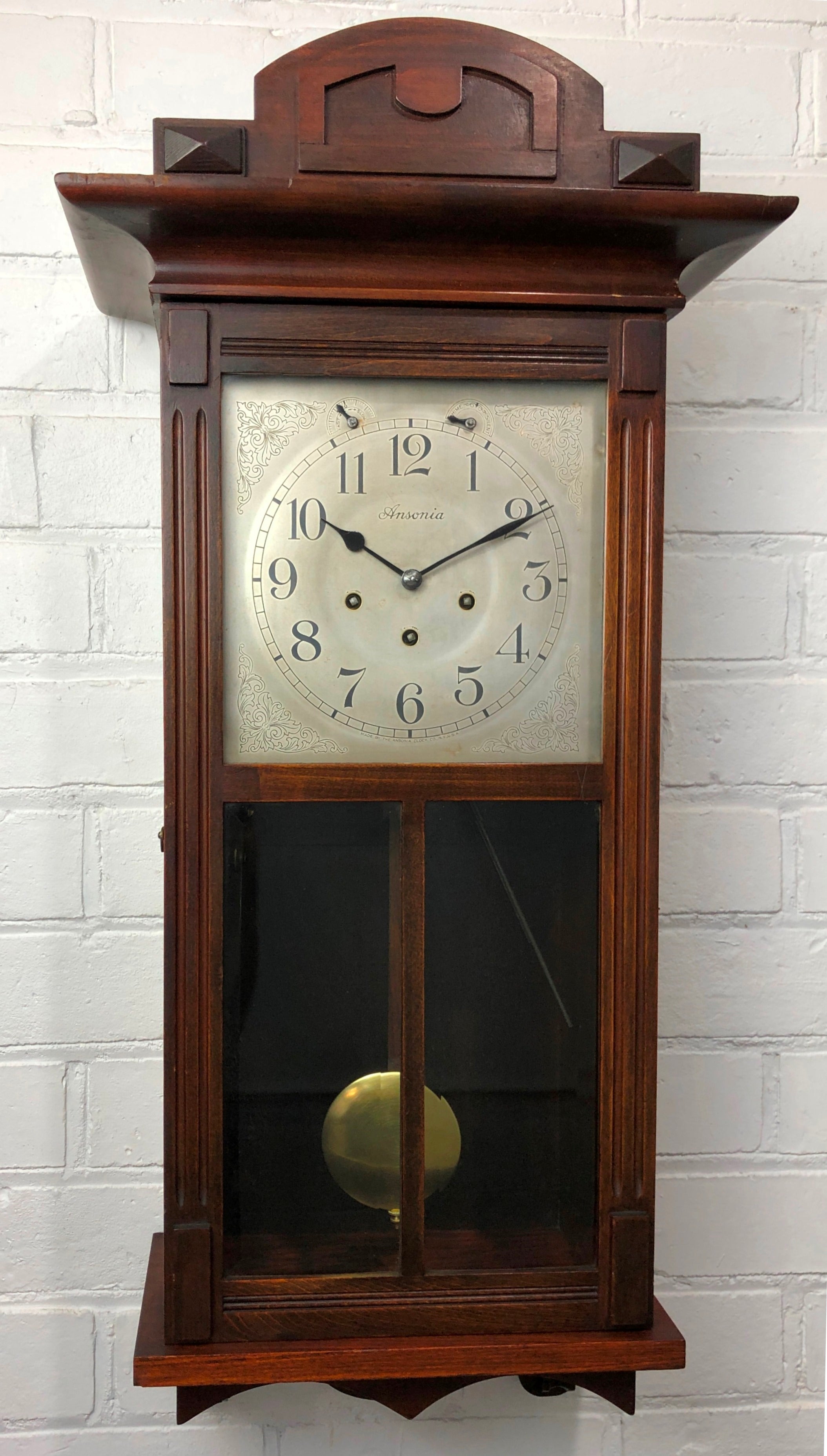 Antique ANSONIA Westminster Chime Wall Clock | eXibit collection