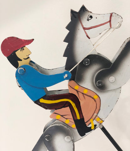 Vintage Jockey Balance Swinging Horse Toy | eXibit collection