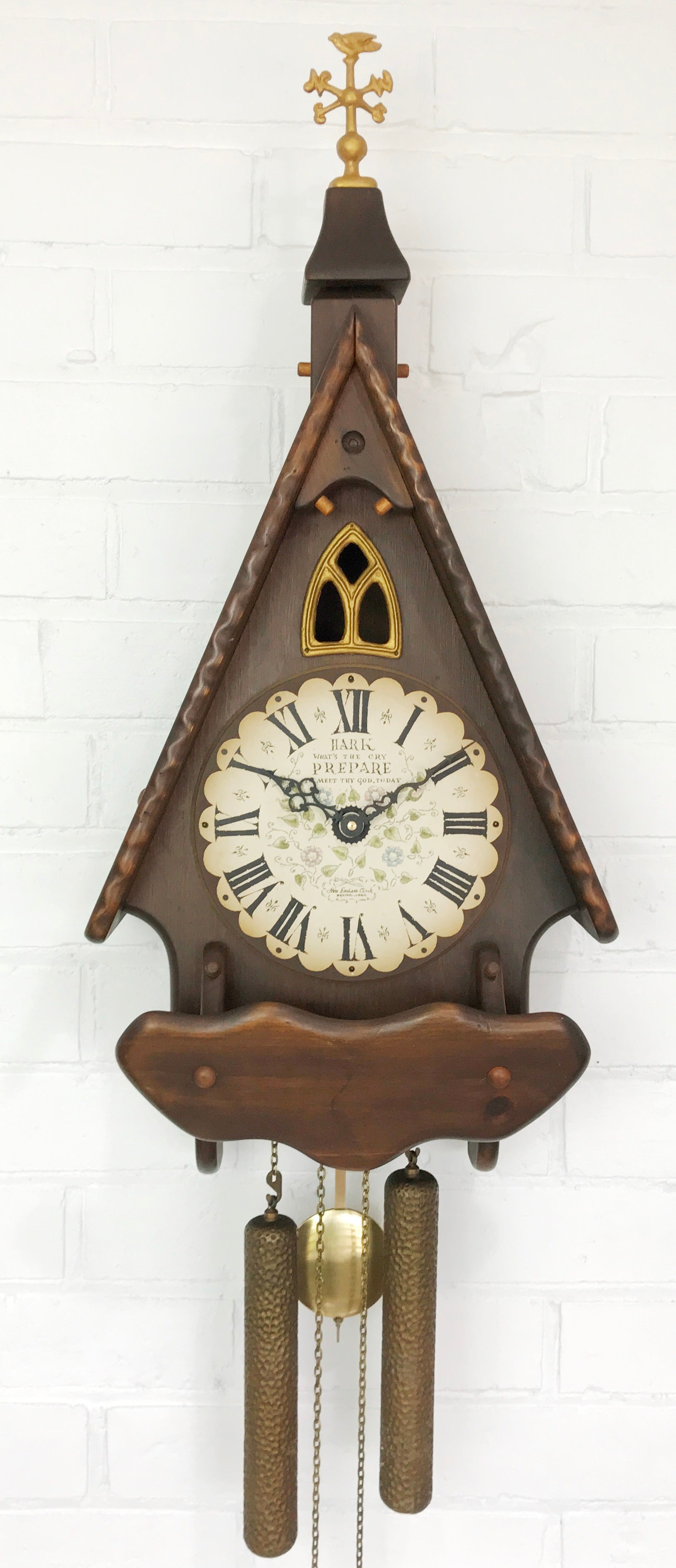 Vintage Cathedral New England Wall Clock