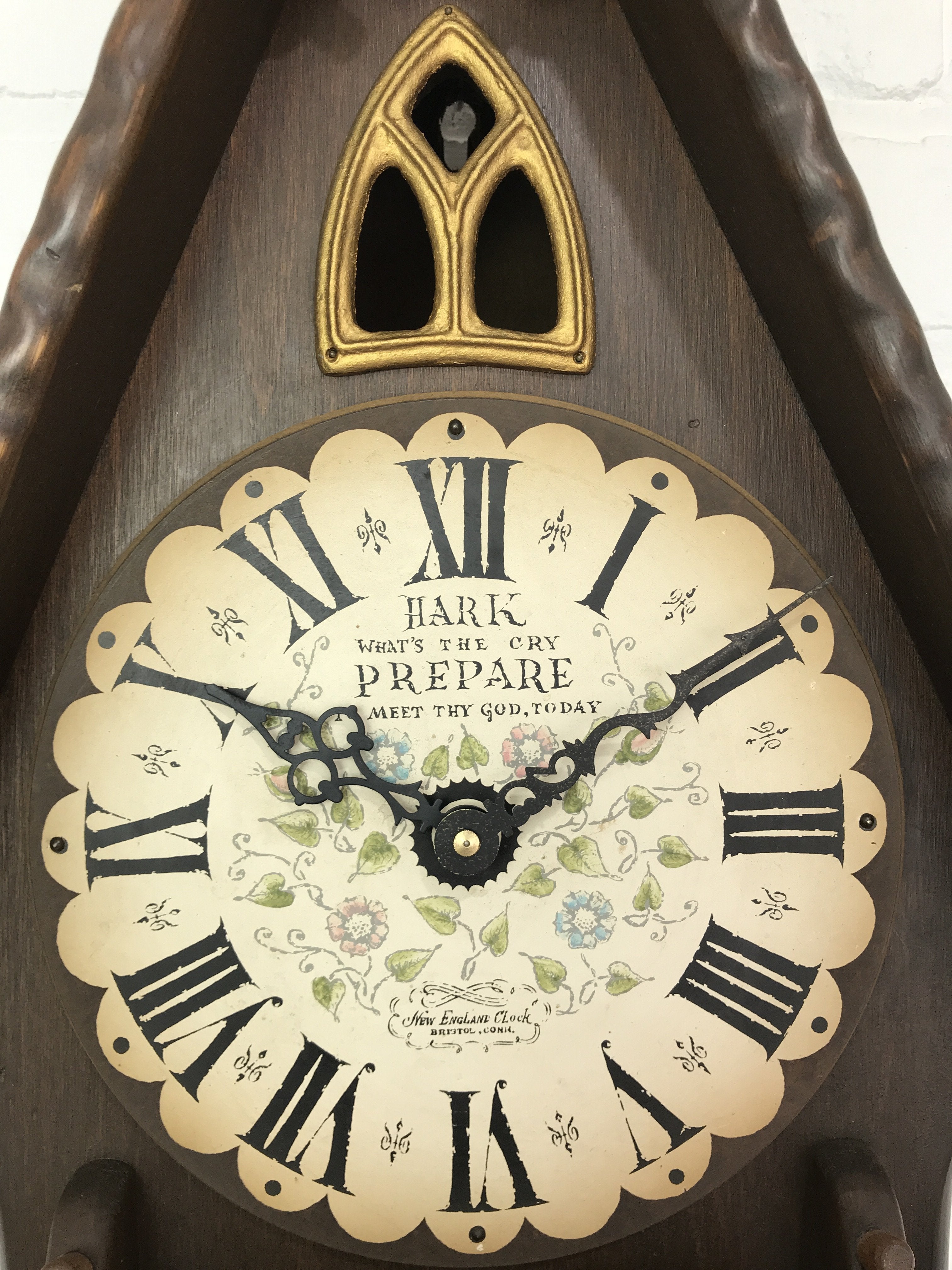 Vintage Cathedral New England Wall Clock