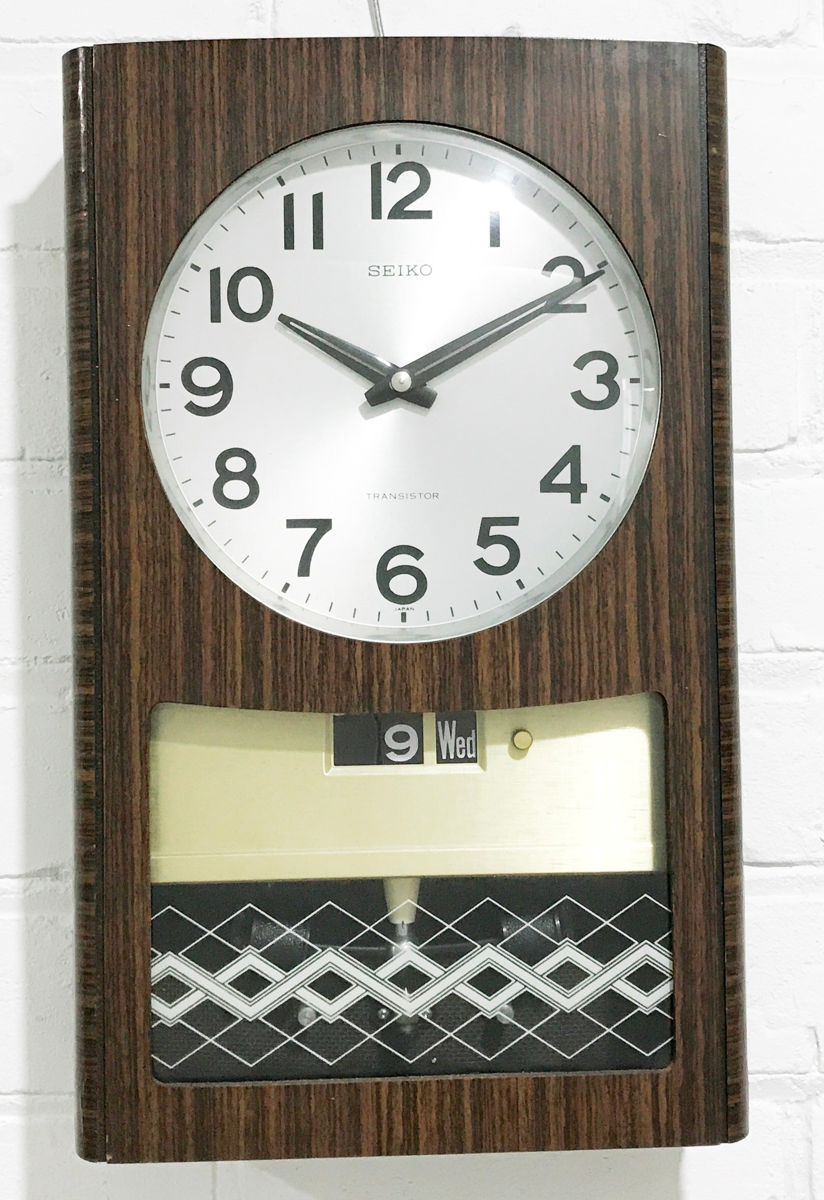 Vintage Seiko Date & Time Wall Clock | eXibit collection